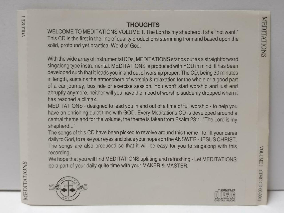 Meditations Vol.1 Jesus Loves Me, This I Know Worship Faith Christian CD CDS523