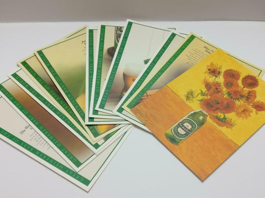 LUCKYPIGEON888 Heineken Beer Guitar Flower Boots Art Ad Postcard Lot Of 12 E0482