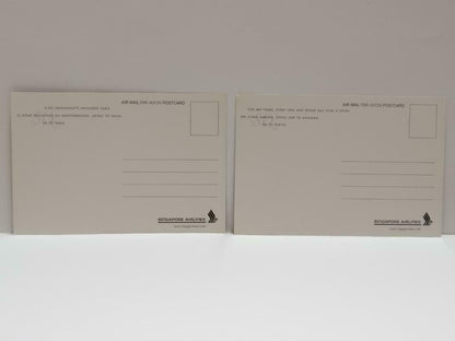 LUCKYPIGEON888 Singapore Airlines SIA Girl Paris Tokyo Postcard Set Of 2 (E0449)