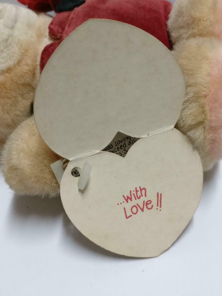 Forever Friends Lovely Bear With Red Rose W/Tag 5" Plush Soft Toy F/S (PTY127)