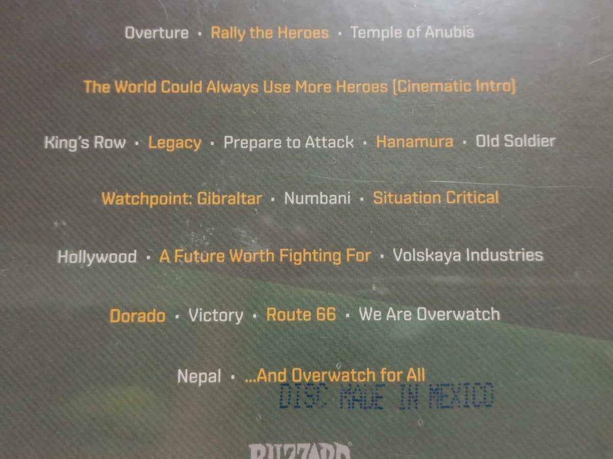 New Sealed Overwatch OST Collector's Edition 2016 Rare Mexico CD CD1065