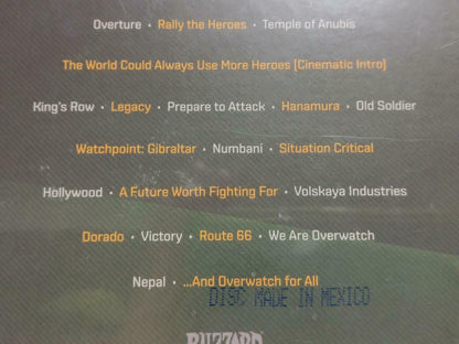 New Sealed Overwatch OST Collector's Edition 2016 Rare Mexico CD CD1065