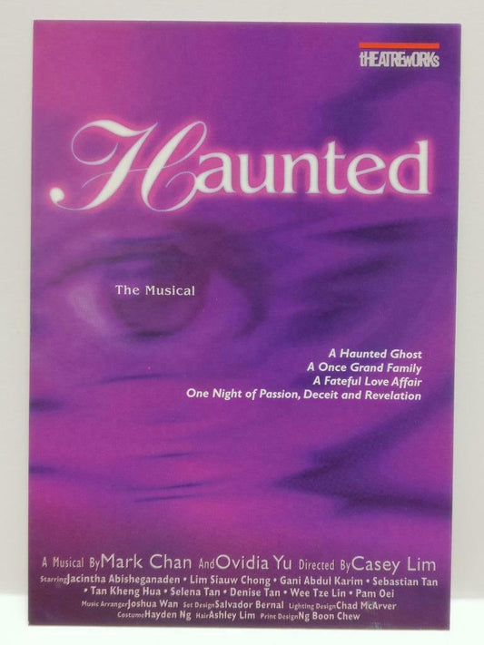 LUCKYPIGEON888 Haunted The Musical By Mark Chan 1999 Singapore Postcard (E0141)