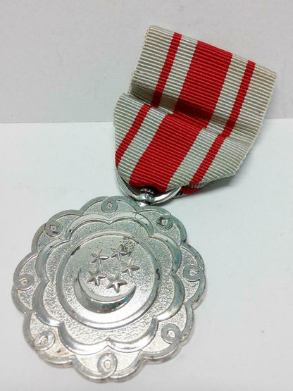 Rare Vintage Singapore Pingat Bakti Setia Sterling Silver LongService Medal B368