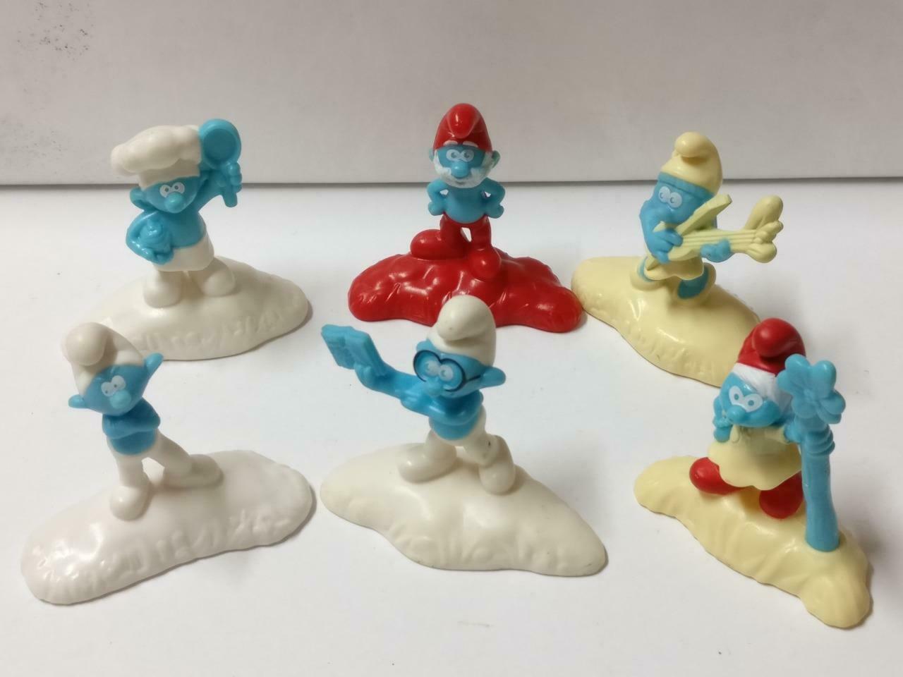 Mini Smurfs Book Flower Chef Figurines Frgure Toys x6 Lot F/S (FTY020) *15