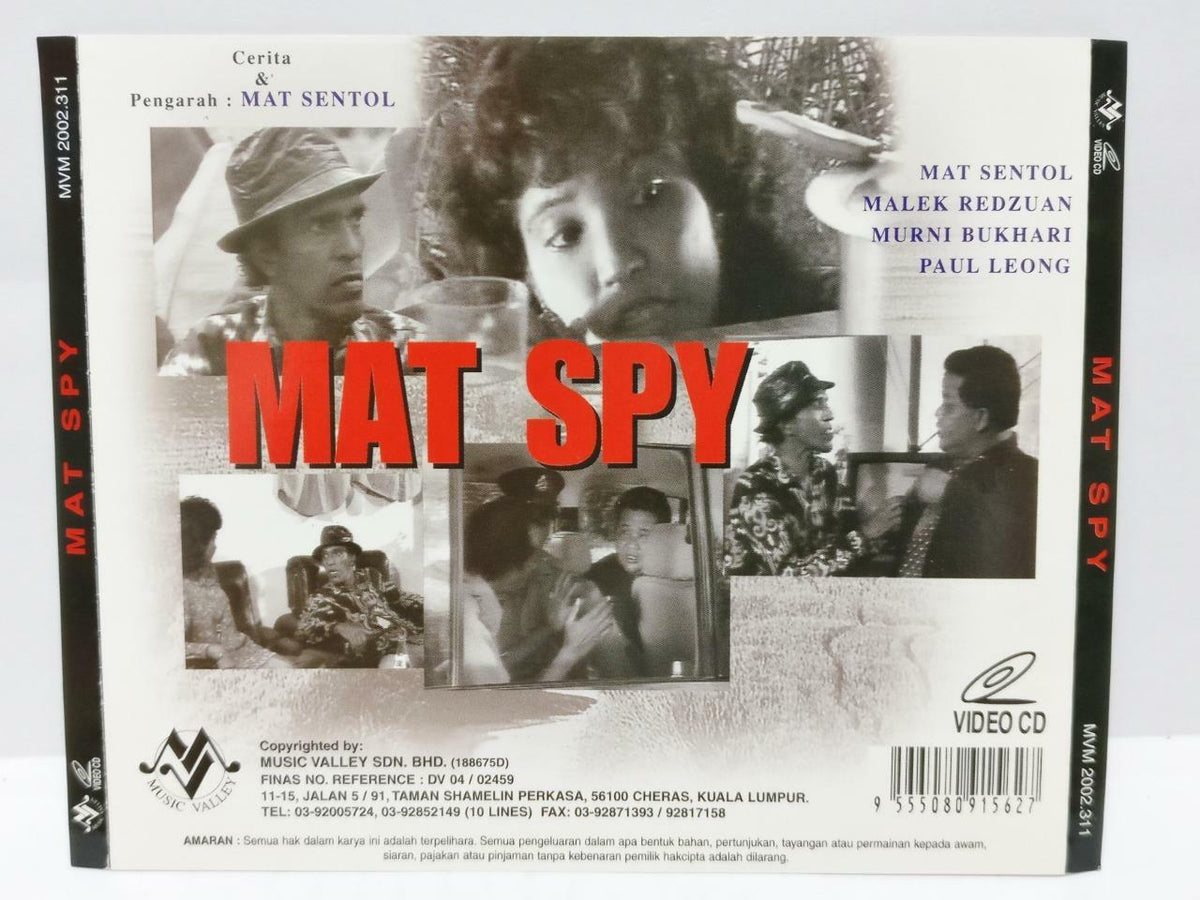 Malay Movie Mat Spy Mat Sentol Malek Redzuan Malaysia Melayu 2x VCD Video CD (CD744)