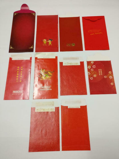 10 pcs Chinese New Year Red Packet Pocket Envelope Tiger Beer Dragon (C2173)