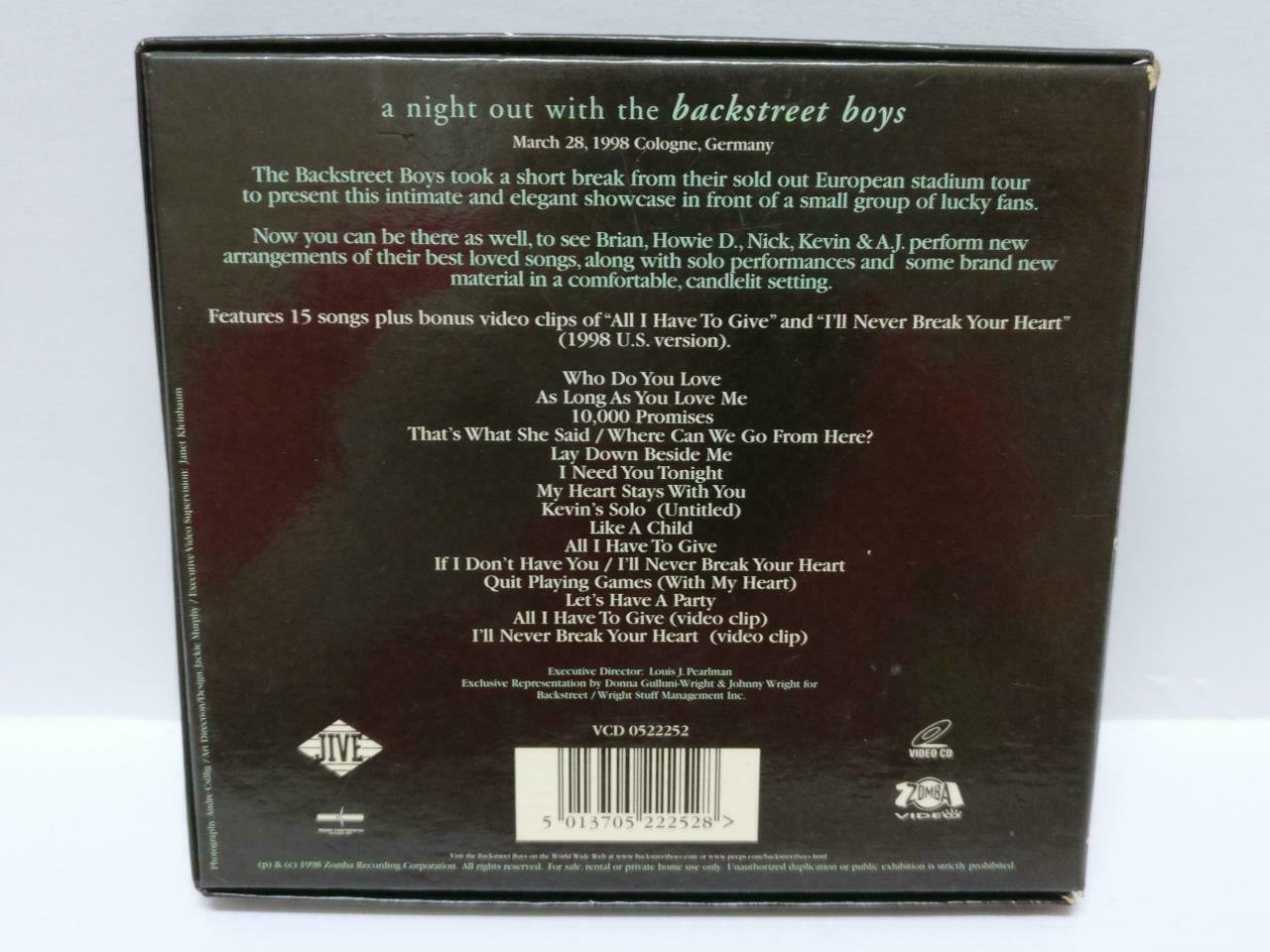 Backstreet Boys BSB 1998 EU CD + VCD Video Rare Singapore Censor Sticker (CD469)
