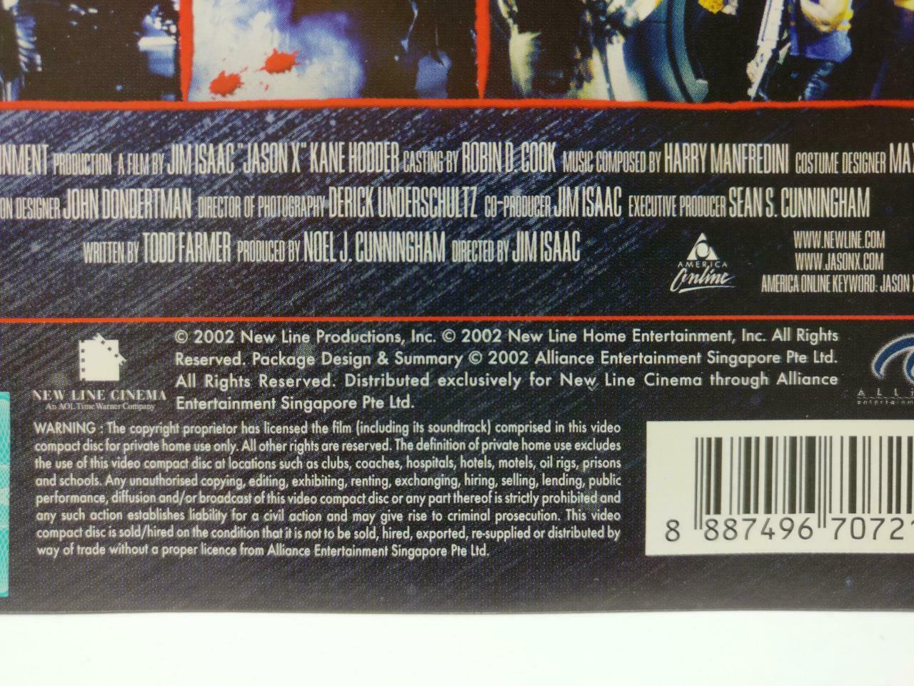 Horror Movie Jason X Kane Hodder Lisa Ryder Singapore Video CD 2x VCD CDS557