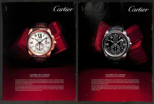 Vintage Cartier Watch Magazine Advertisement Print Ad x 4 (P914)