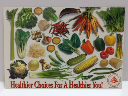 LUCKYPIGEON888 Healthier Choice Logo Vegetables Food Singapore Postcard (E0274)