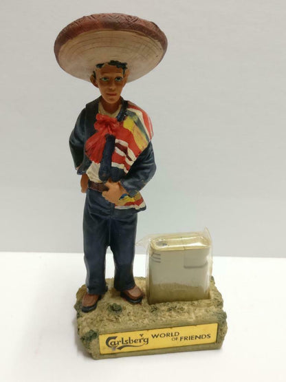 Unused Vintage Carlsberg Mexican Man Costume Lighter Display In Box (A2156) *2