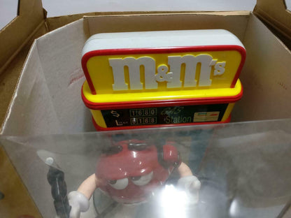 M&M's M&M Chocolate Blue Gas Petrol Station 2002 Candy Dispenser w/Box A2185 *5