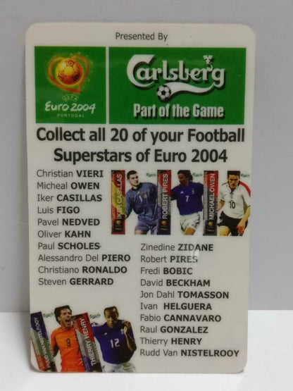 Spain Ivan Helguera Football Soccer Euro 2004 Carlsberg Promo Card F/S (A2396)