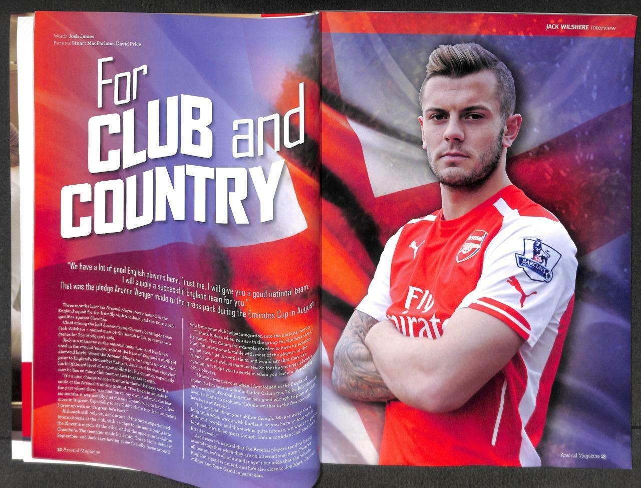 Arsenal Football Soccer Magazine Jack Wilshere Arsene Wenger Nacho Monreal M072