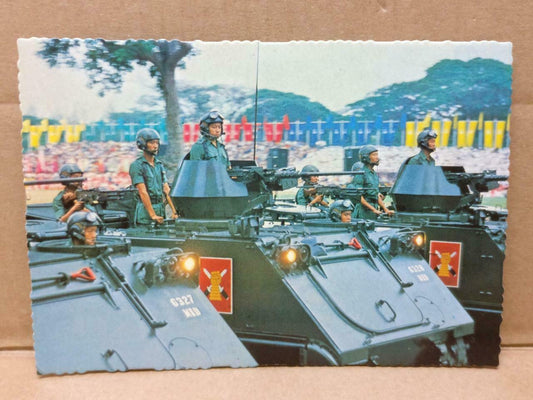 LUCKYPIGEON Convoy Of Singapore Armed Forces Military Vehicles Postcard (C1908)