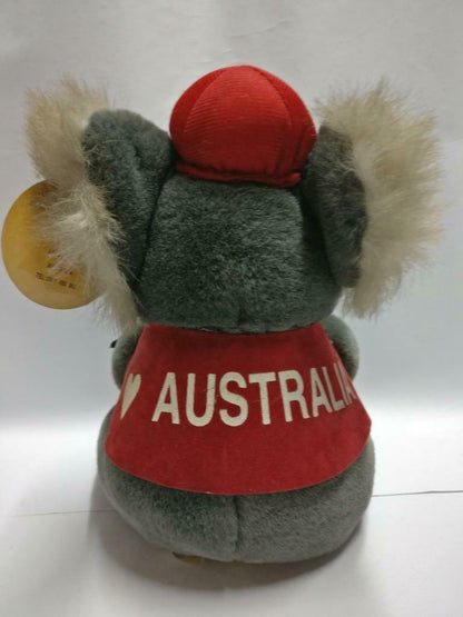 Australia Koala Bear With Cap & Jacket Souvenir 8" Plush Soft Toy F/S (PTY070)