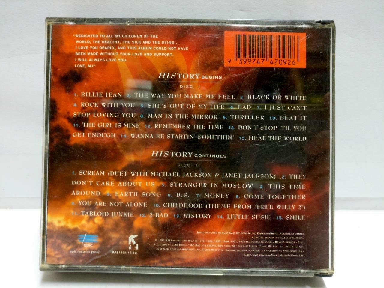 Michael Jackson MJ History RARE Australia Gold 1995 2x CD (CD807)