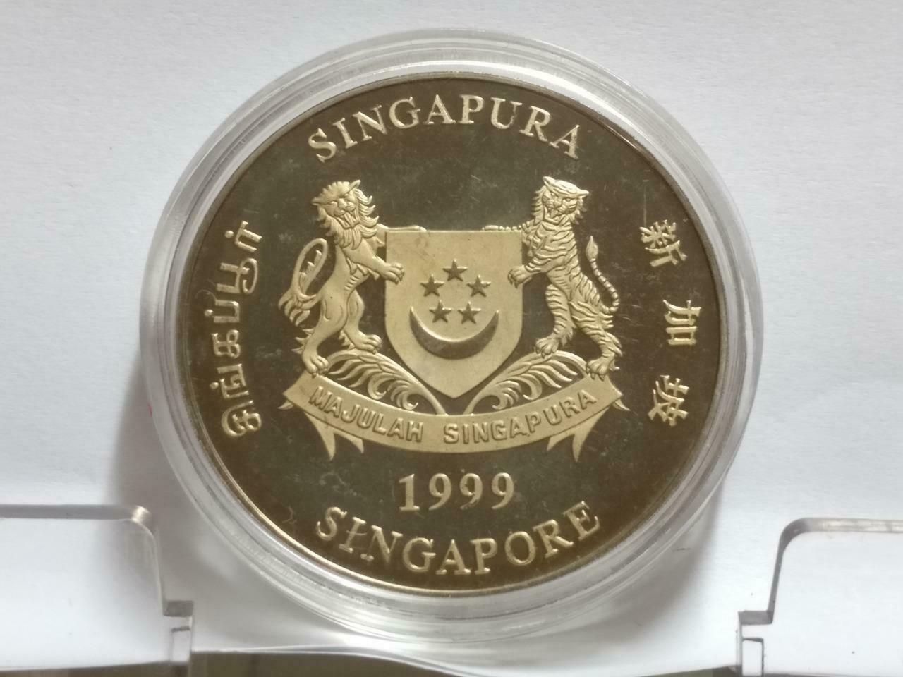 Singapore $10 Rabbit 1999 2nd Series Zodiac Copper Nickel Coin (C032)