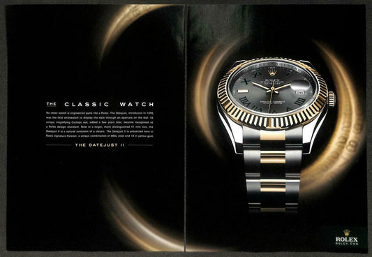 2010 Rolex Watch The DateJust II Magazine Advertisement Print Ad x 2 (P954)