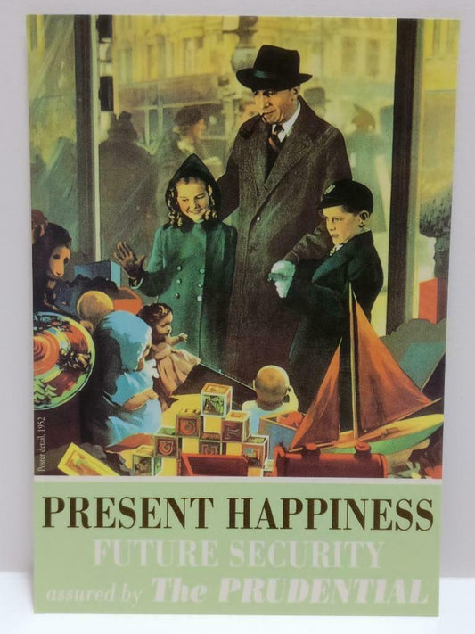 LUCKYPIGEON888 Retro Father & Kids Toys Insurance Singapore Ad Postcard (E0295)