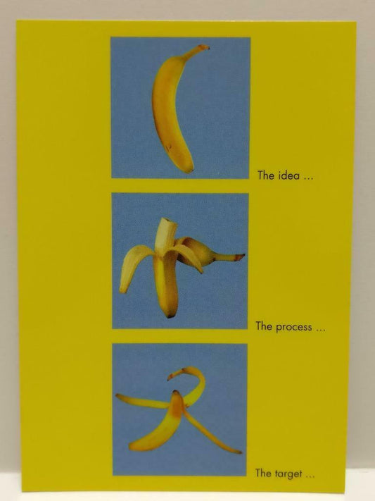 LUCKYPIGEON888 Yellow Banana Skin Fruit Singapore Media Advert Postcard (E0156)