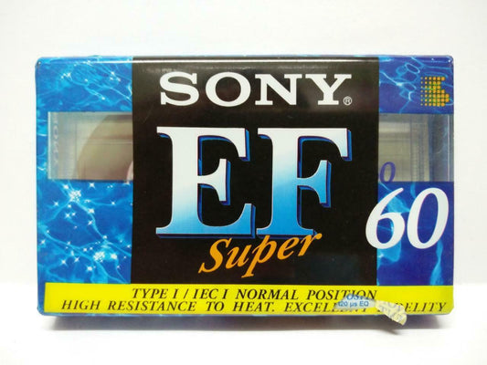 New Tapes! SONY Super EF60 60 Mins Japan Blank Cassette Tape x 01 (CT049)