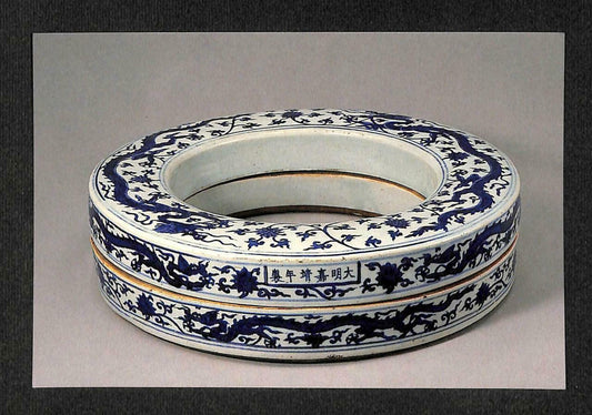 LUCKYPIGEON Museum Of Art Porcelain Dragons China Painted Plate Postcard (C1542)