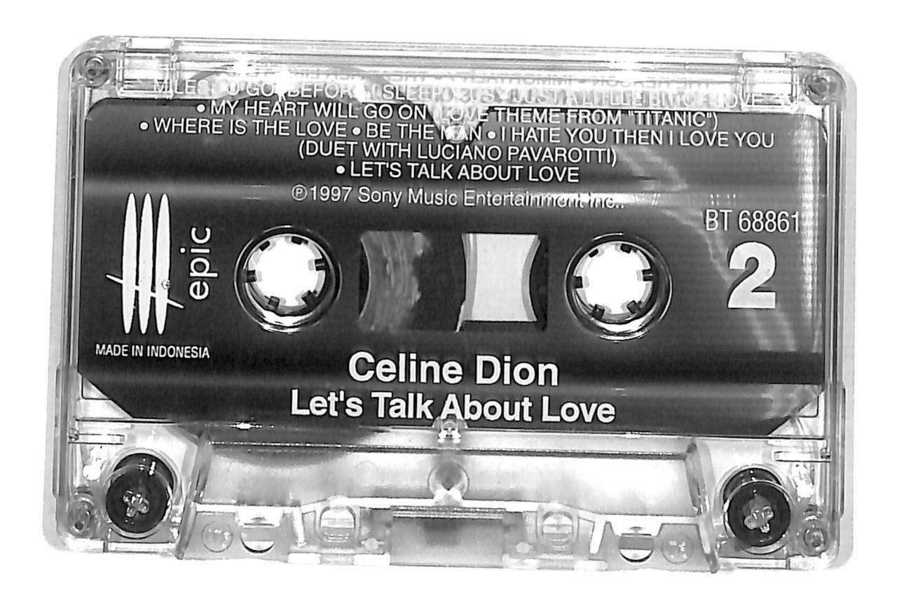 Rare Celine Dion Let's Talk About Love 1997 Indonesia English Cassette CT897