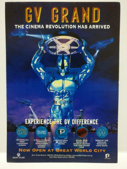 LUCKYPIGEON888 Singapore Golden Village GV Cinema Revolution Ad Postcard (E0357)