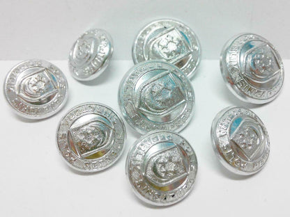 Rare Vintage Singapore Police Uniform Round Button Buttons x 8 pcs F/S B349