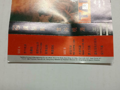 Hong Kong Alan Tam 譚詠麟 谭咏麟 世外桃源 卡帶 磁帶 1990 Rare Singapore Chinese Cassette CT858