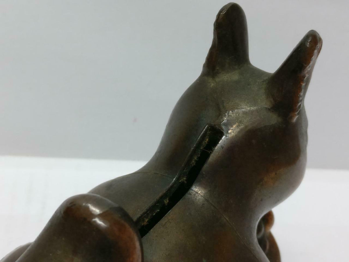 Rare 70's Vintage 崇僑銀行 Singapore Chung Khiaw Bank UOB Coin Bank Squirrel (A1652)