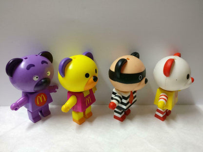Singapore McDonald's Colourful Designs Bears Figure Toys x4 Lot F/S (FTY019) *D