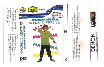 Rare Madonna 12 Remix Version Dress You Up Singapore English Cassette CT904