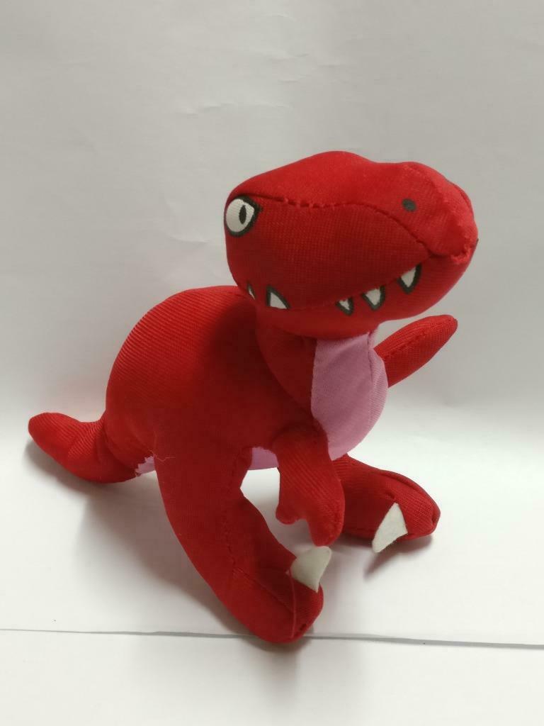 Cute T-Rex Red Dinosaur Stuffed Animal 5" Plush Soft Toy F/S (PTY049)