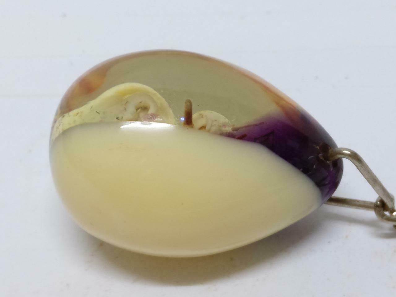 LP888 Rare Vintage Thailand Beautiful Seashells Acrylic Souvenir Keychain keyring B799