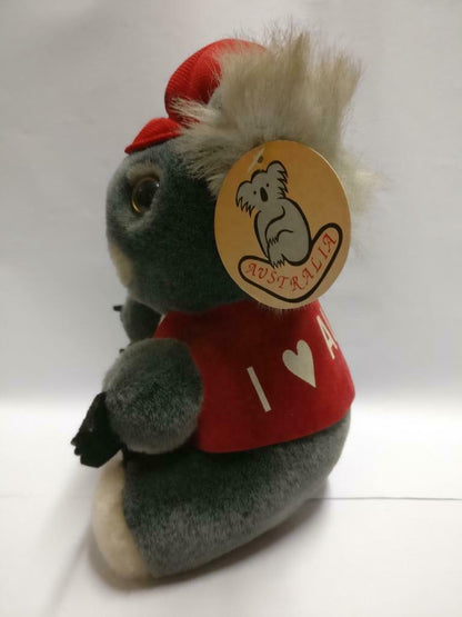Australia Koala Bear With Cap & Jacket Souvenir 8" Plush Soft Toy F/S (PTY070)