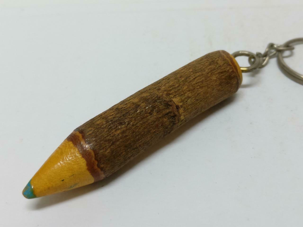 LP888 Vintage Handmade Mini Wooden Pencil Name Eychelle Keychain Keyring F/S (B731)