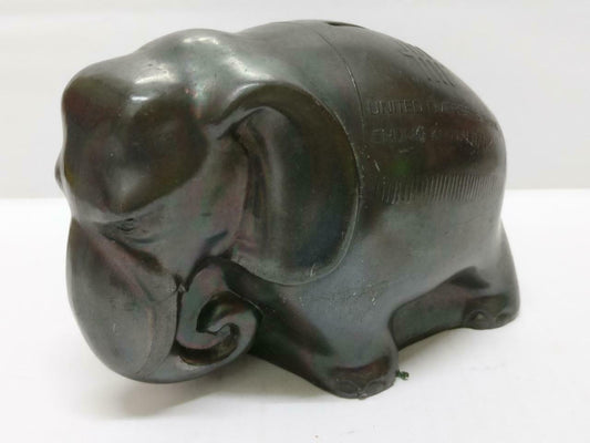 Rare 70's Vintage 崇僑銀行 Singapore Chung Khiaw Bank UOB Coin Bank Elephant (A1651)