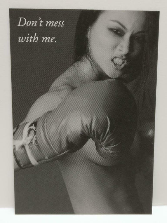 LUCKYPIGEON888 Boxing Gloves Sexy Cheesecake Woman Singapore Ad Postcard (E0226)
