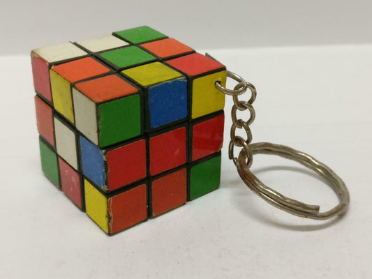 LP888 Vintage Miniature Rubik's Cube 3D Toy Puzzel Colors Keychain Keyring F/S (B820)