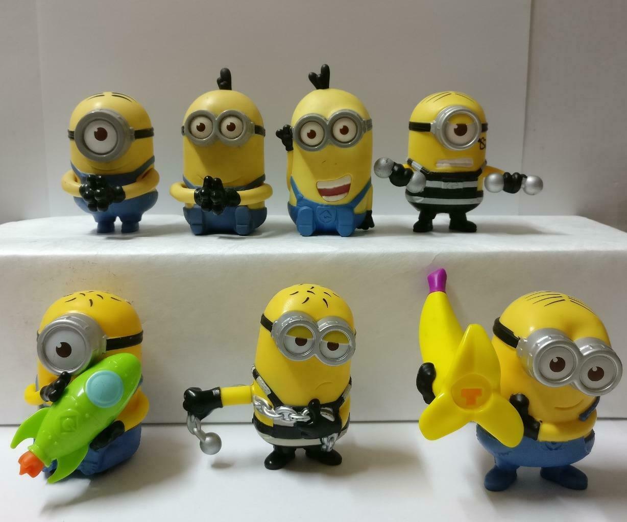 Singapore McDonald's Minions Banana Cute PVC Figure Toys x7 Lot F/S (FTY007) *G