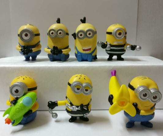 Singapore McDonald's Minions Banana Cute PVC Figure Toys x7 Lot F/S (FTY007) *G