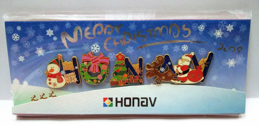 Rare Honav UK Ltd Christmas Pin Badge Set Souvenir (A1554)