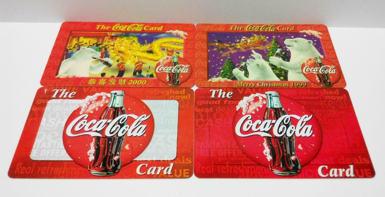 Vintage Singapore Phone Cards x10 Coca-Cola Christmas New Year 2000 F/S (A437)