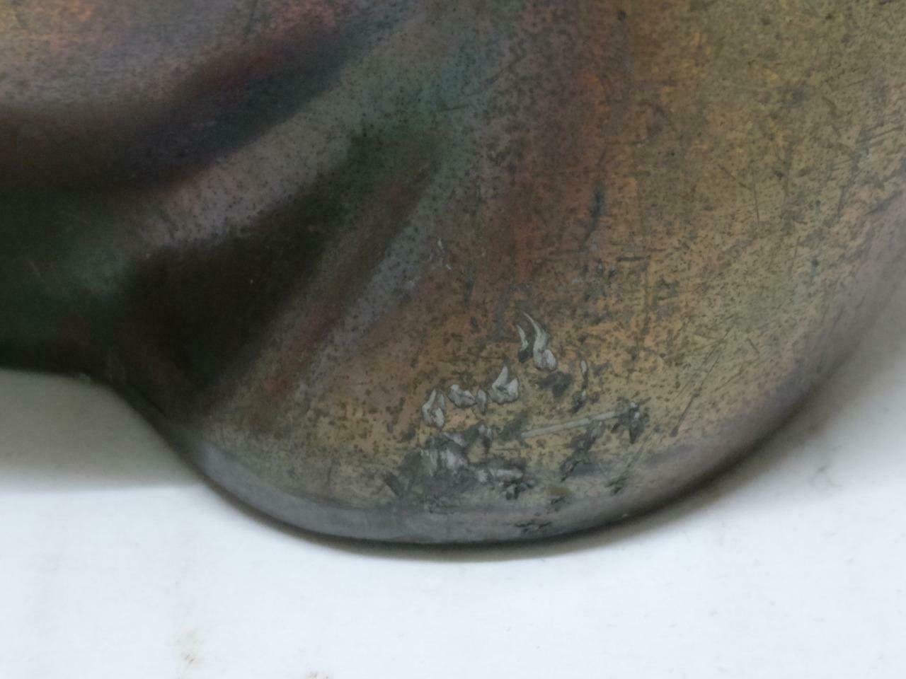 Rare 70's Vintage 崇僑銀行 Singapore Chung Khiaw Bank Coin Bank Bronze Rhino (A1654)