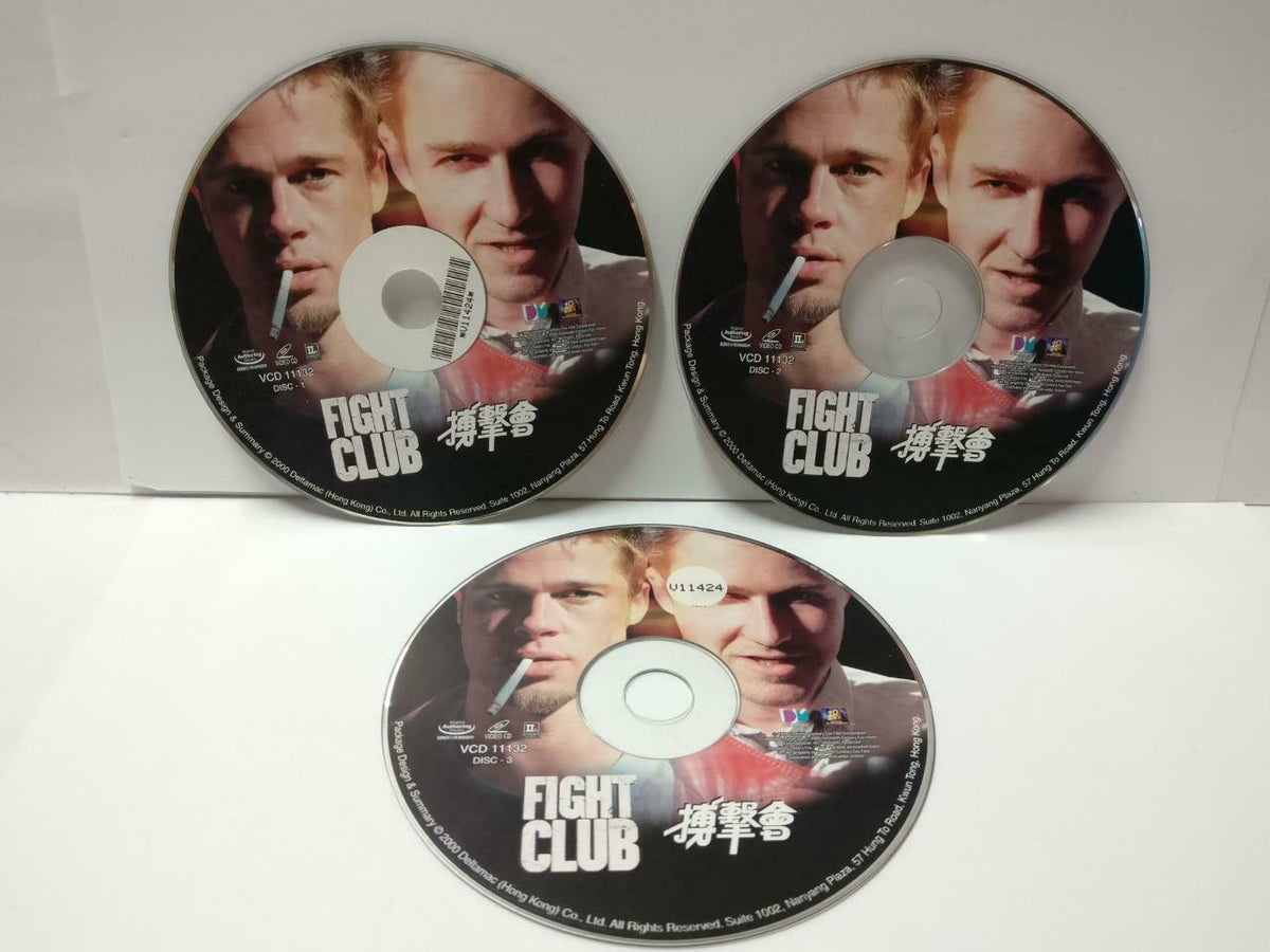 Movie Fight Club Brad Pitt Edward Norton 1999 Hong Kong Video CD 3x VCD CDS540