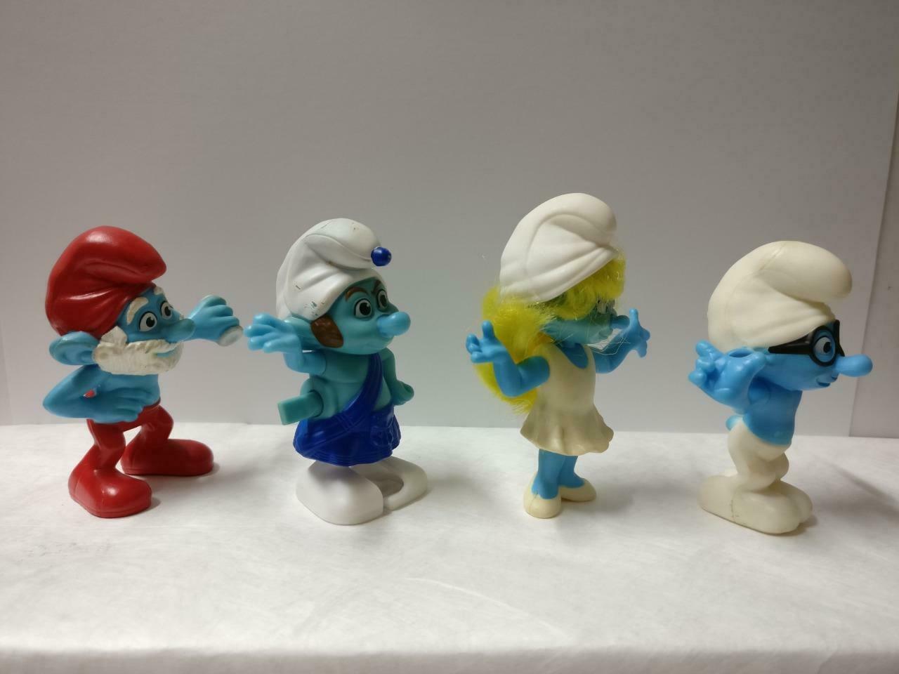 McDonalds Smurfs Bucket Spin Ball Cute Figure Toys x8 Lot F/S (FTY008) *G