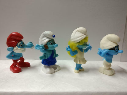 McDonalds Smurfs Bucket Spin Ball Cute Figure Toys x8 Lot F/S (FTY008) *G